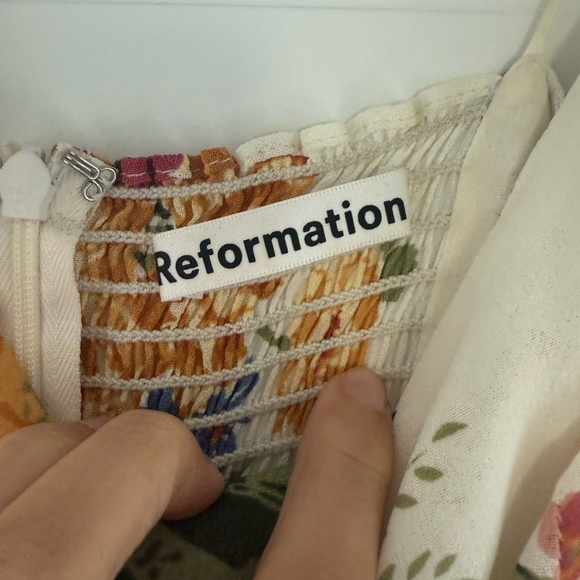 Reformation Juliette Floral High Slit Dress - 4 - Picture 3 of 6